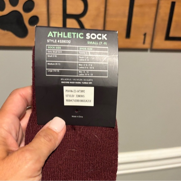 Women's Two Athletic Socks - Maroon  (Small) and White (Medium)  NWT - Picture 10 of 14